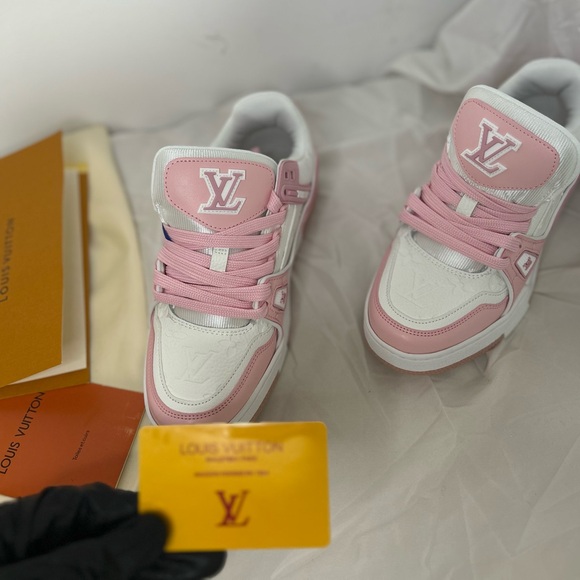 Louis Vuitton Pink and White Athletic Shoes - Picture 6 of 10